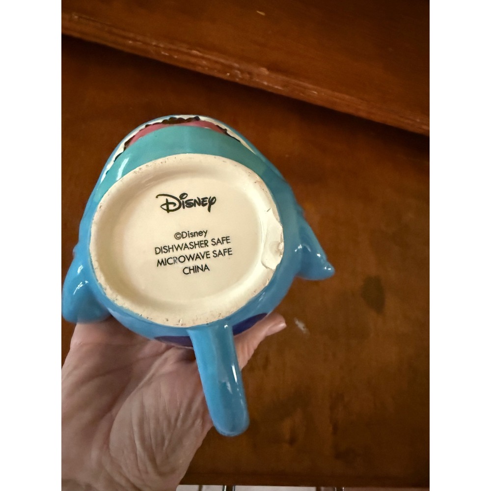 Disney Lilo & Stitch 3D Sculpted Ceramic Coffee Mug Blue Character Face Cup - Picture 4 of 4
